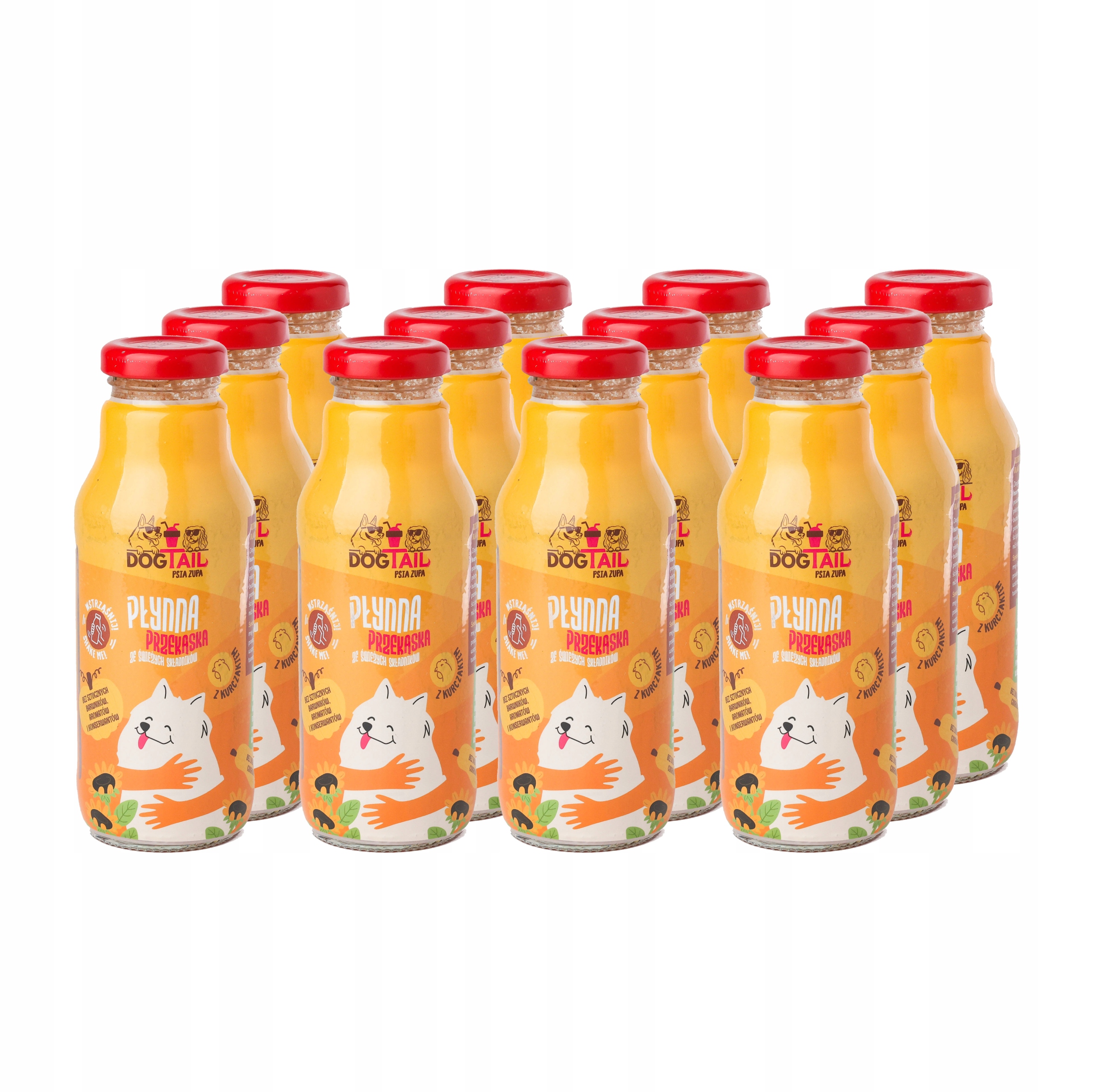 Levně Dogtail s kuřecím masem – sada 12 Ks – tekutá svačinka pro psy – psí polévka