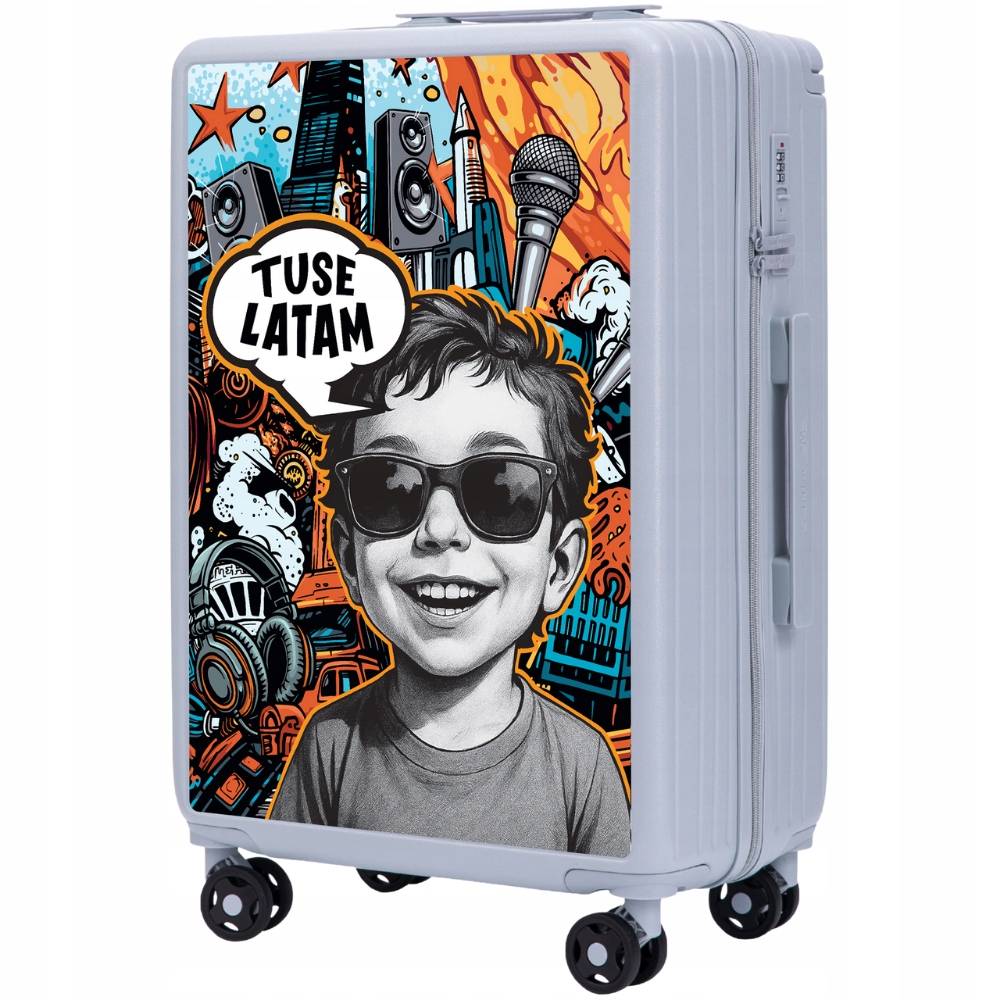 Střední cestovní kufr do letadla XL na 4 kolečkách, prostorný Wings