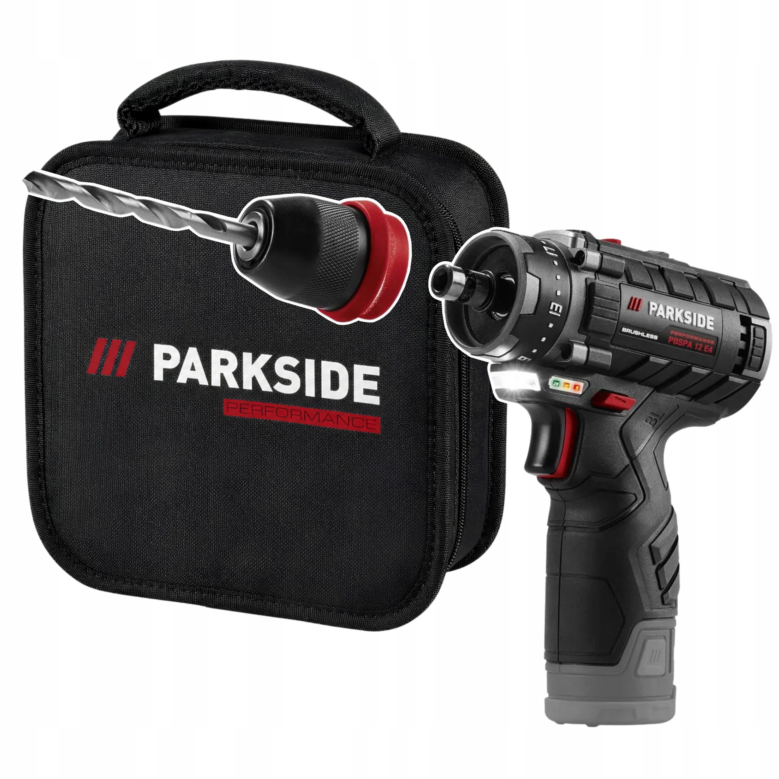 Wiertarko-wkrętarka bezszczotkowa 12V Parkside Performance Pbspa 12 Walizka