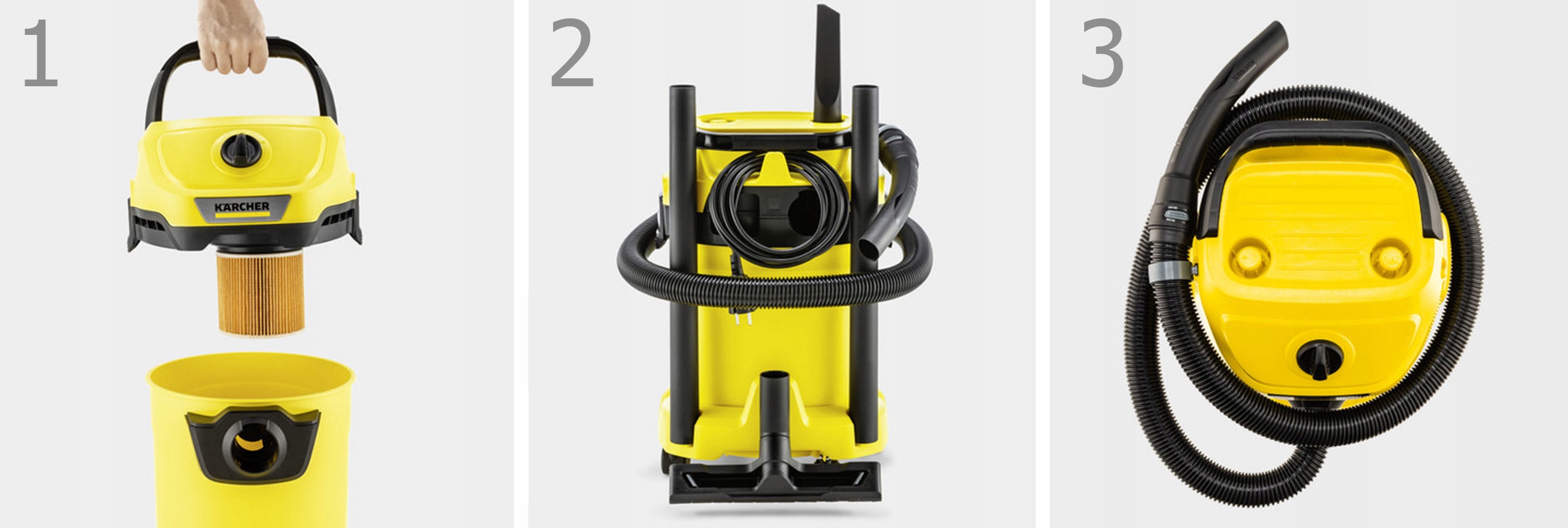 KARCHER WD 3 V-17/4/20 MOCNY ODKURZACZ PRZEMYSŁOWY DOMOWO-WARSZTATOWY Seria WD 3