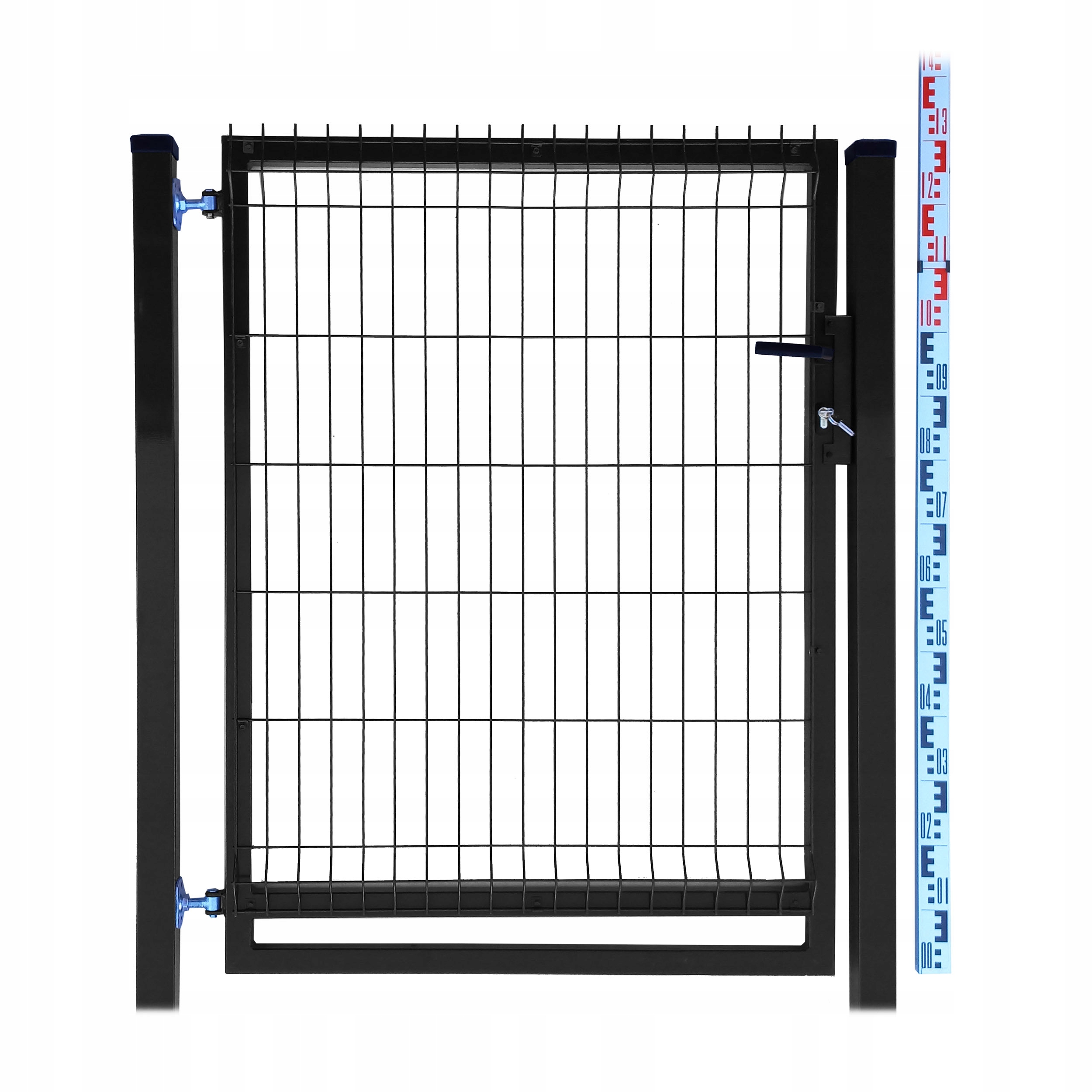 Branka 130cm černá Panelová dva Sloupky RAL9005 plotová 133cm