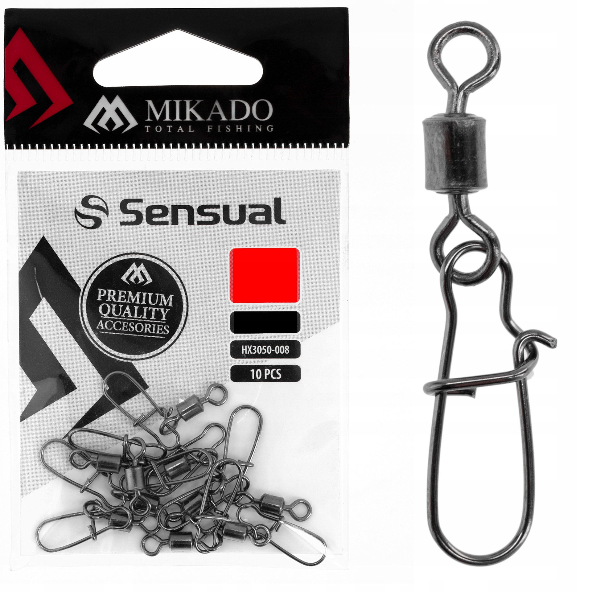 10x Agrafka Spinningowa Z Krętlikiem No10 10 Sztuk Mikado