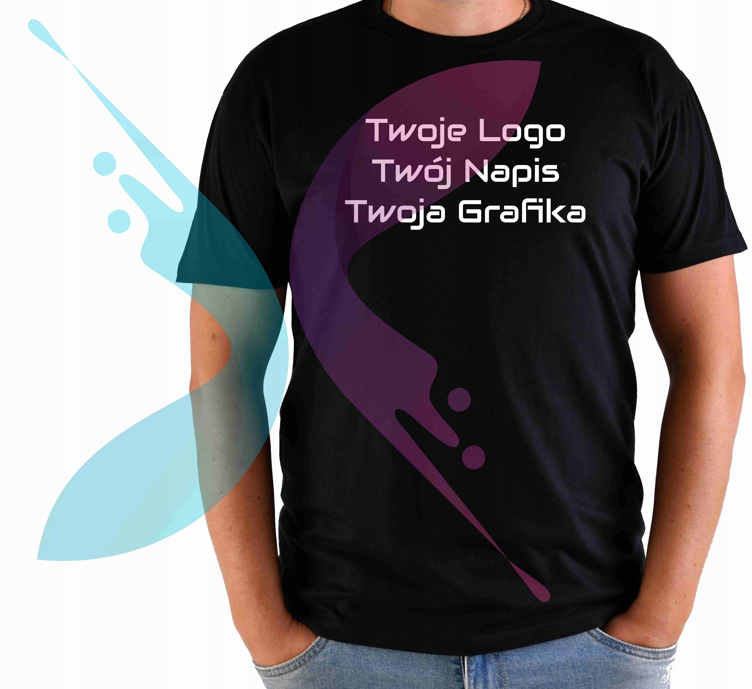

Koszulka T-shirt Z Własnym Nadrukiem Grafiką Logo