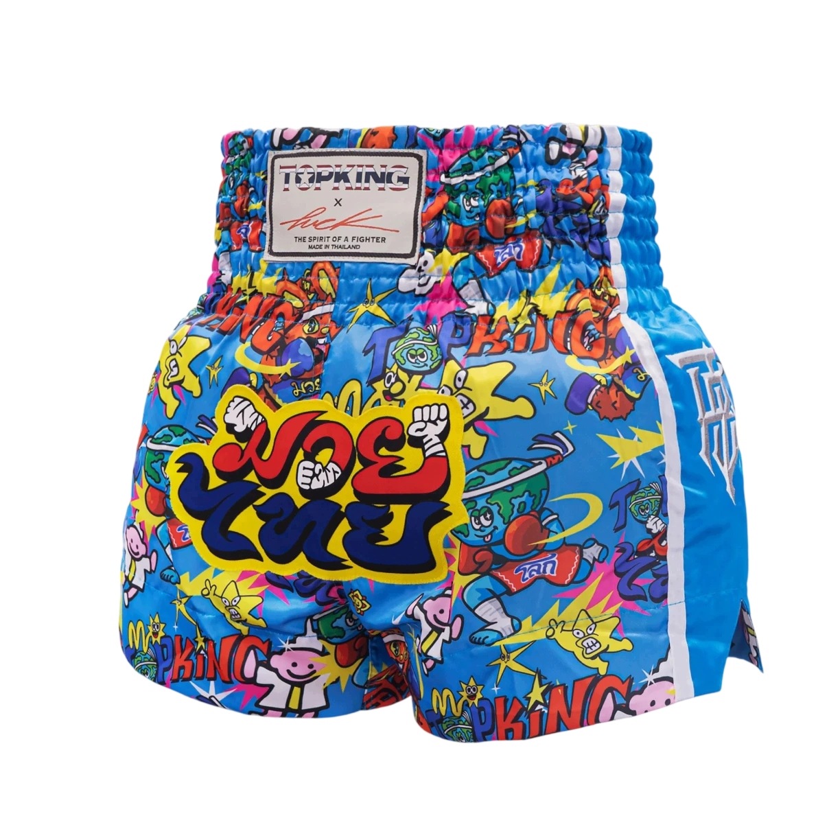 spodenki bokserskie muay thai top king x puck L Niebieski