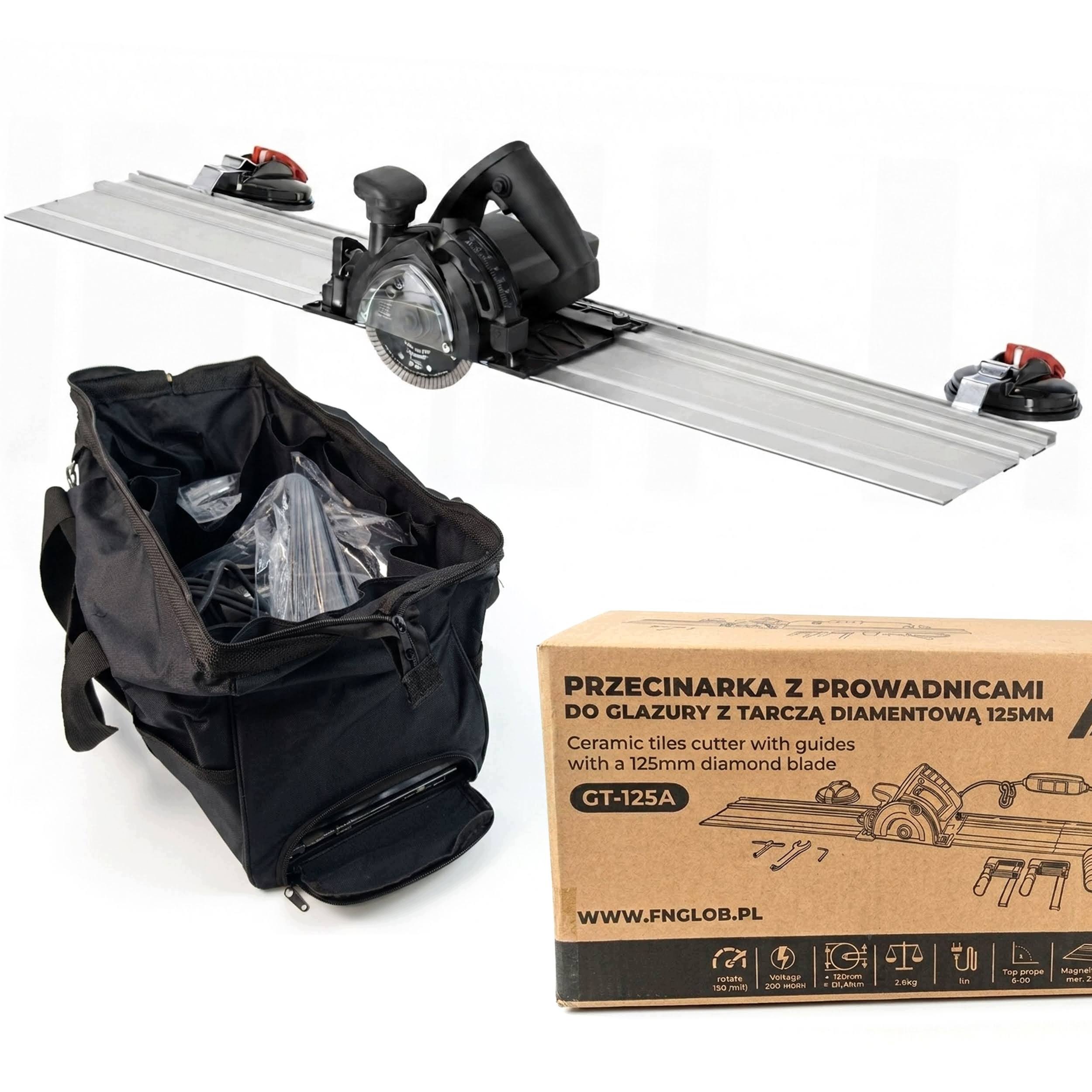 Przecinarka do płytek gresu glazury Glob Tools z prowadnicami 1500mm 1400 W