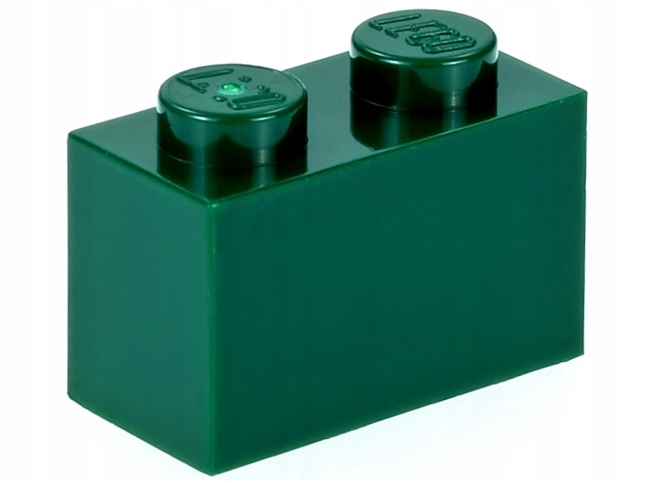 

Lego Klocek zwykły 1x2 3004 zielony ciemny 2 szt.