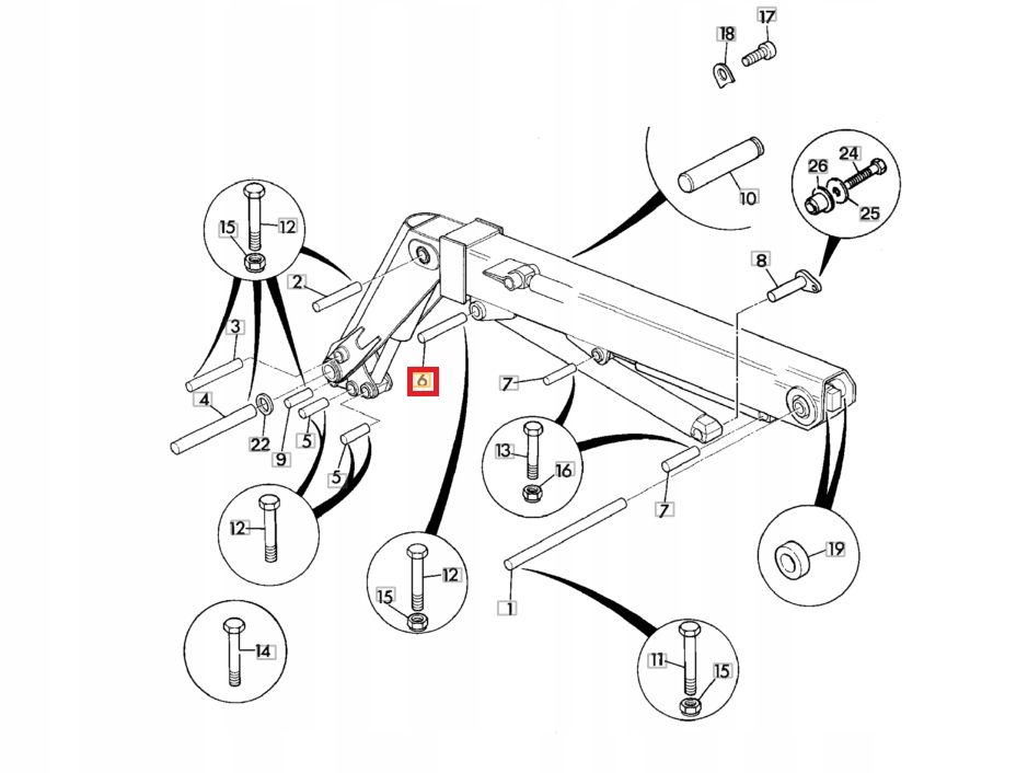 SWORZEN RAMIENIA LADOWARKA JCB 526 520 811 10077 Machine type Loader