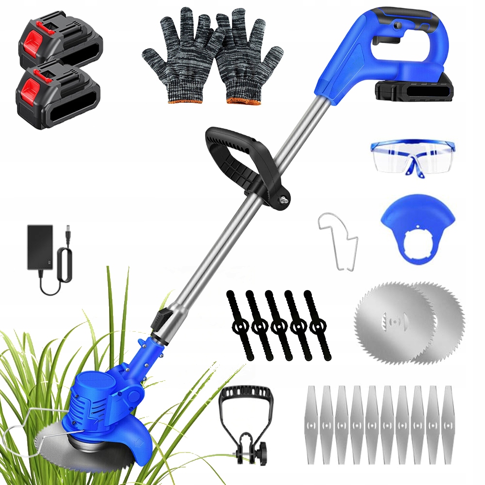 Aku Vyžínač 21V 800W Se 3 Typy Čepelí A Akumulátorem