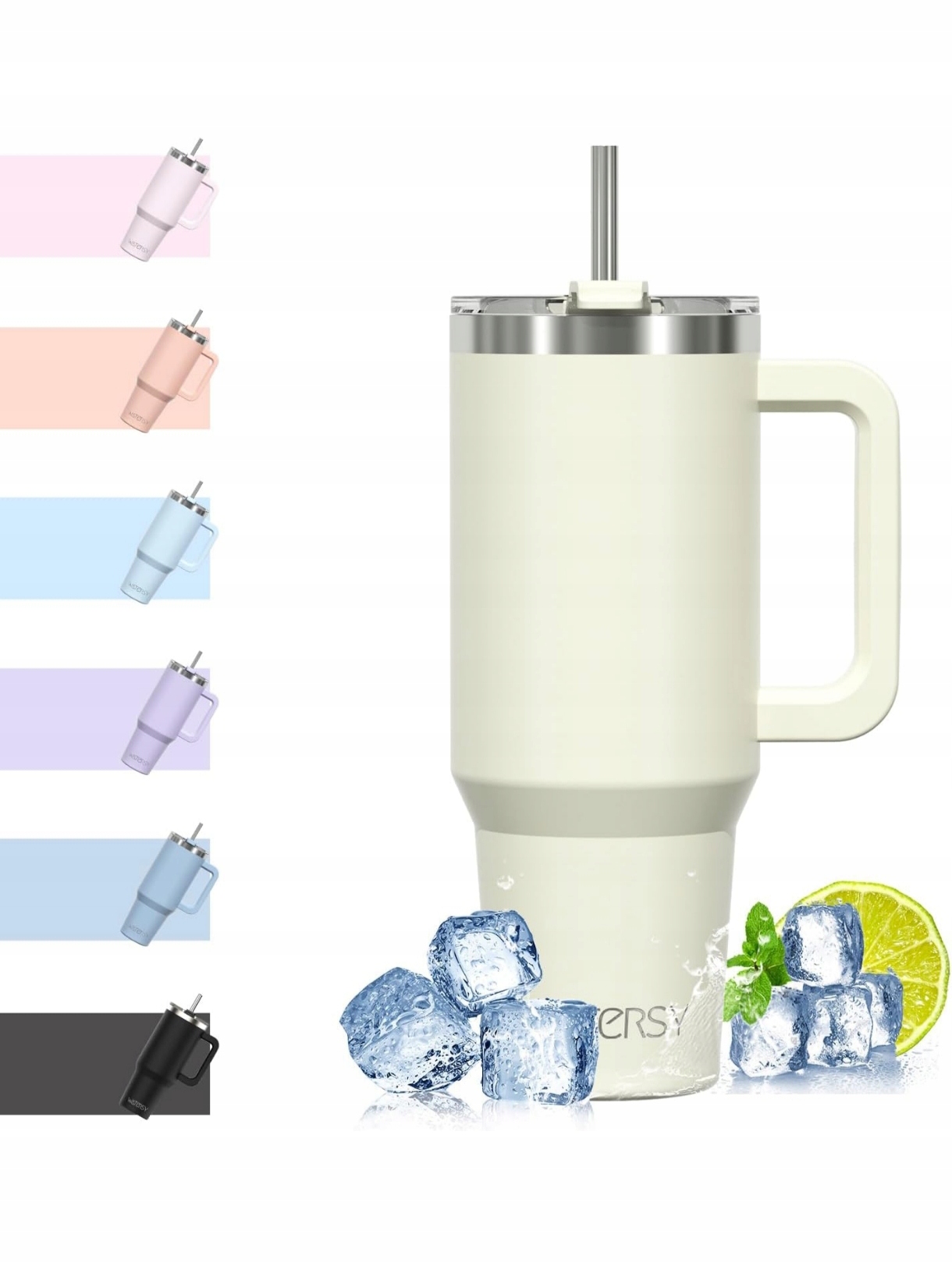 Termohrnek Watersy 1182 ML S Brčkem A Rukojetí Z Nerezová Ocel