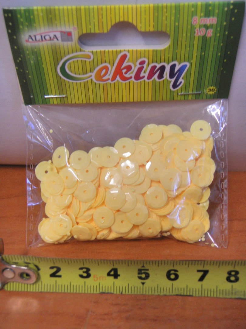 cekiny 12szt.  pastelowe RÓŻOWE 8mm 10g | WMT-112 — 4