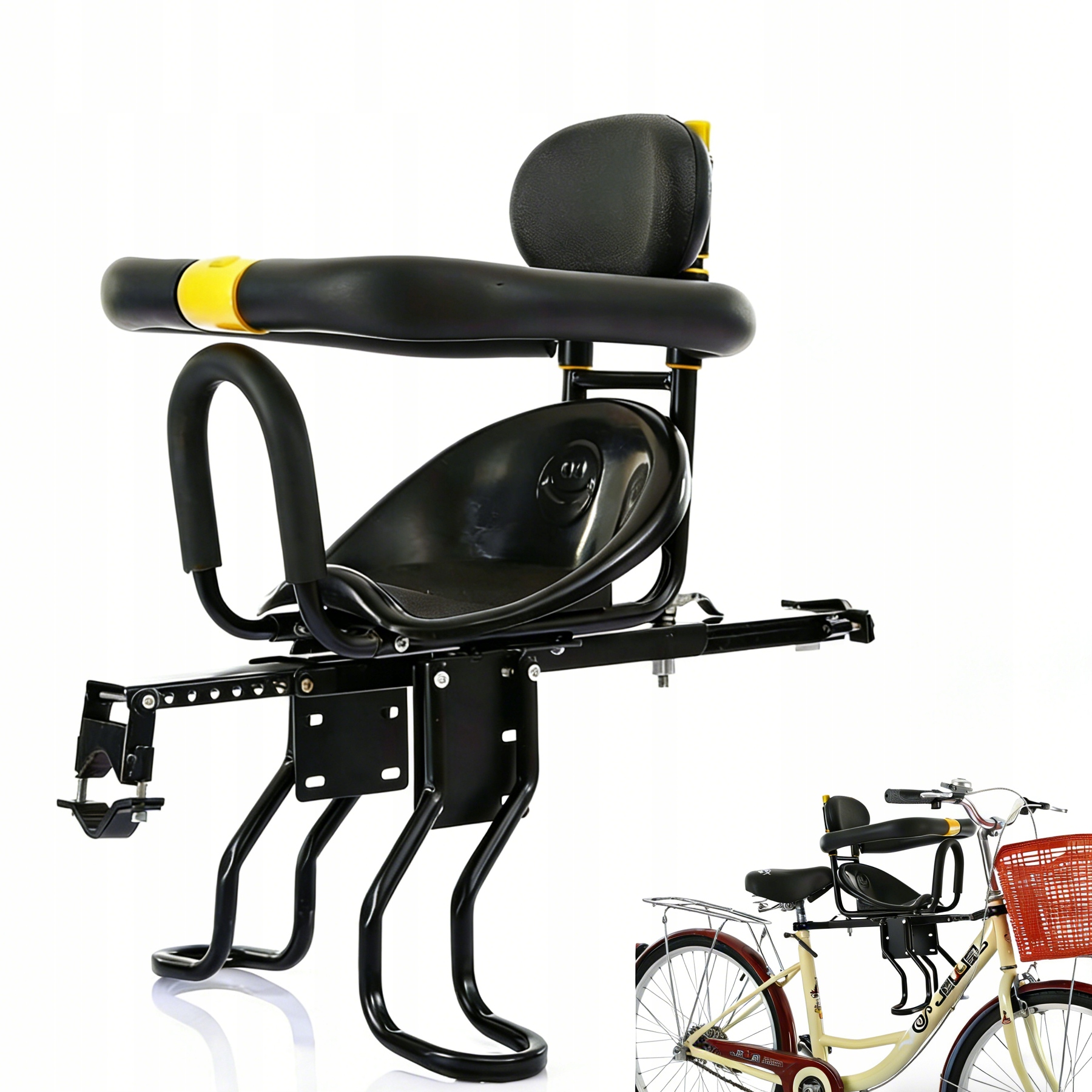 Přední dětská cyklosedačka Stabilní Upevnění 25 Kg