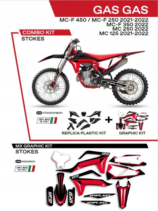 Sada Plastov A Nálepiek Gas Gas 125 21-22; MC 250 22; Mcf 250/350