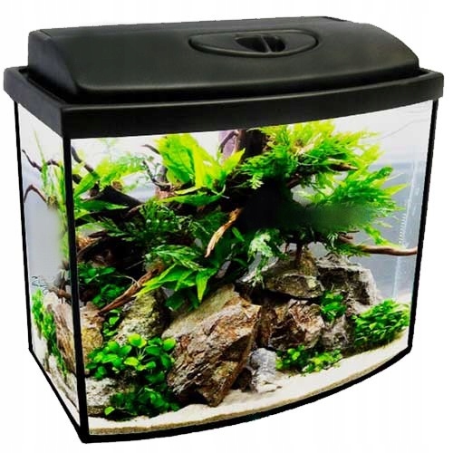 Levně Akvárium 30L 40x25x30 Set S Víkem Osvětlením Profil Ovál