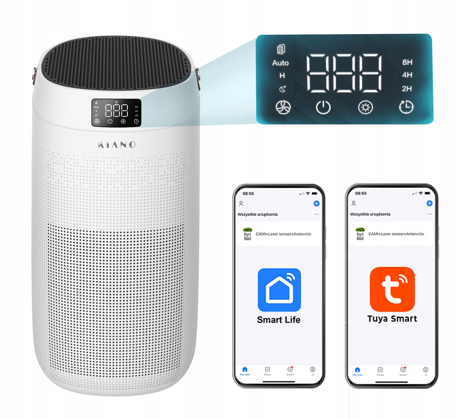 Čistička vzduchu Smart Hepa Uv lampa ionty