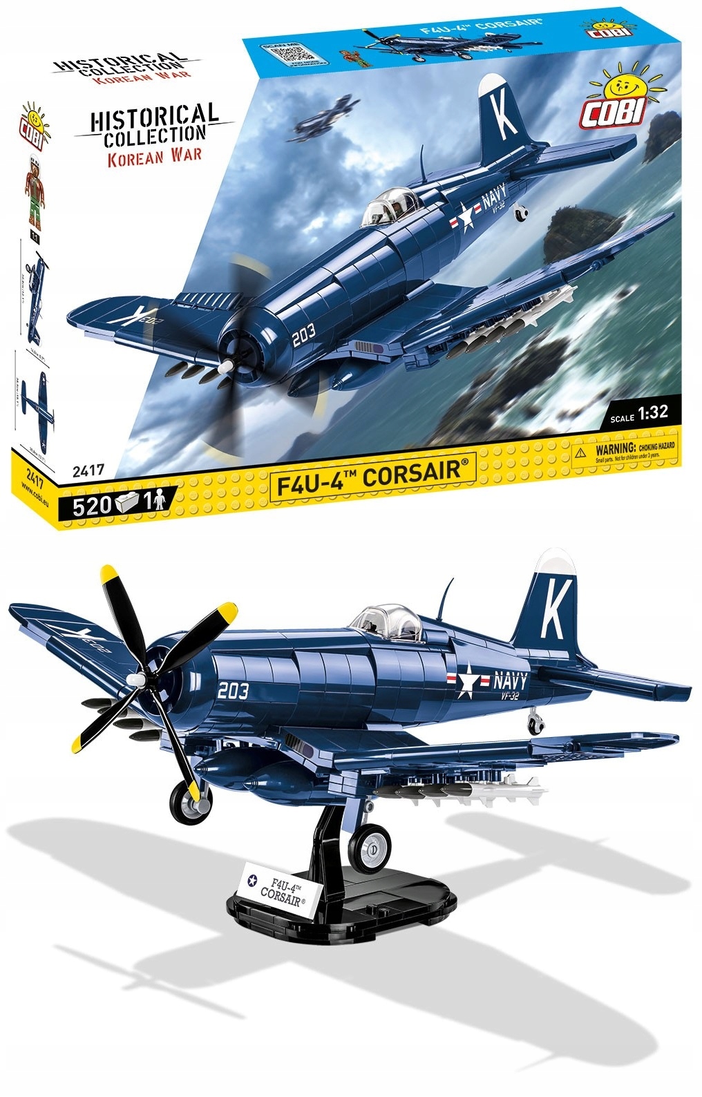 

Klocki Cobi 2417 Samolot F4U-4 Corsair Myśliwiec