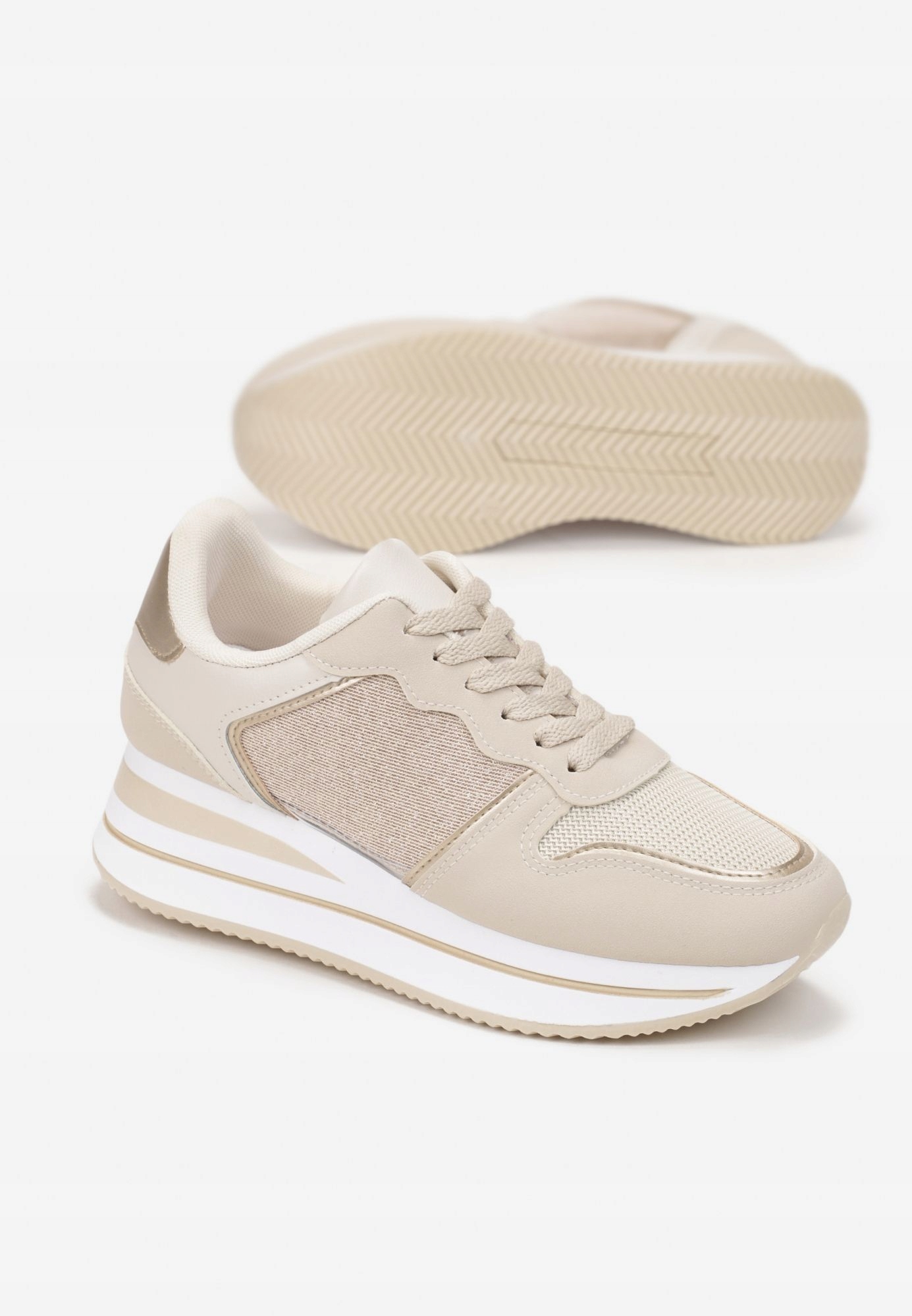 

Renee Beżowe Sneakersy damskie 41