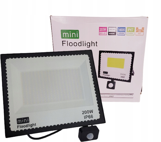 Venkovní Led halogenový zářič 200 W se senzorem