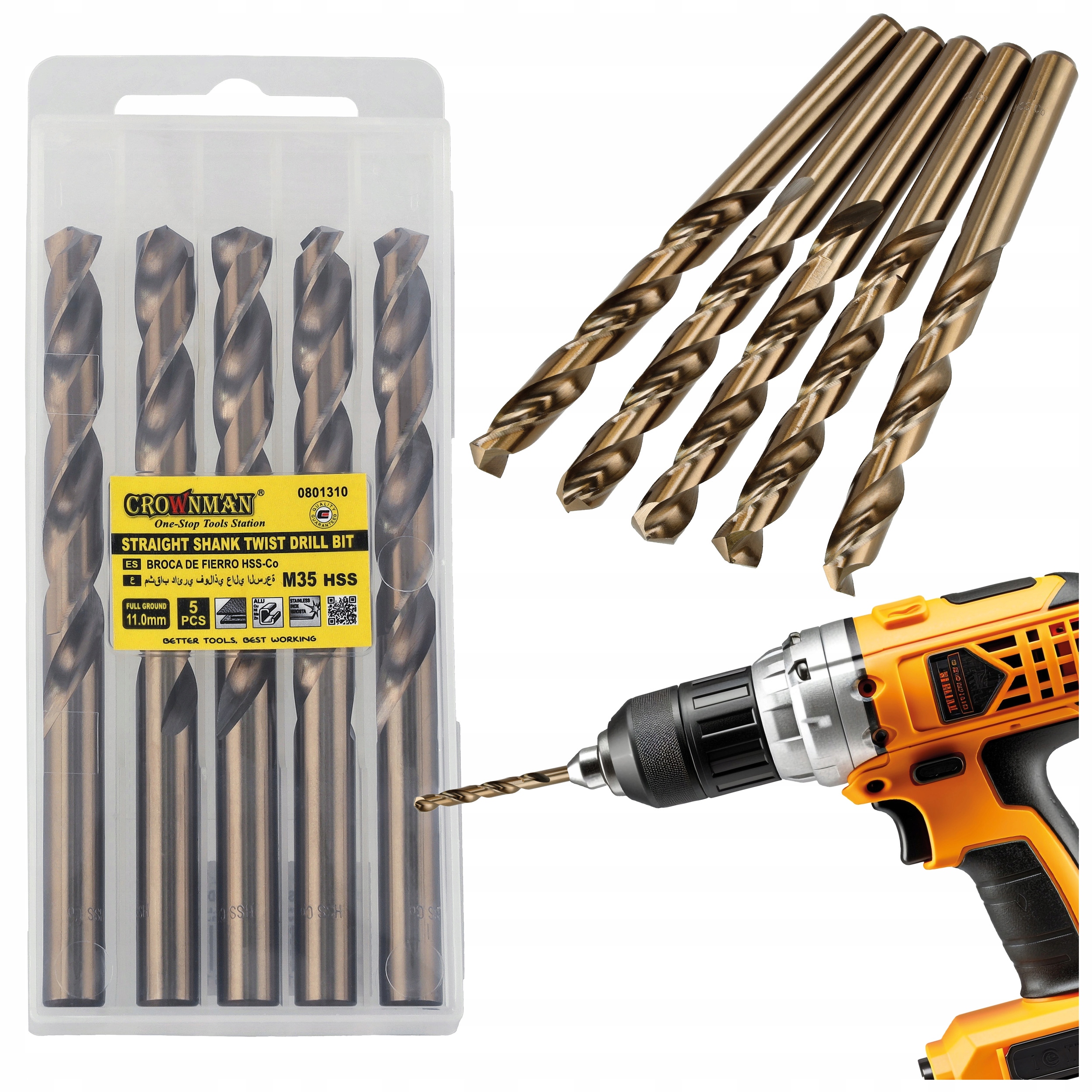 Vrtáky do kovu Kobaltové 11 mm pro vrtání do oceli Vrták 5x Hss 5% M35