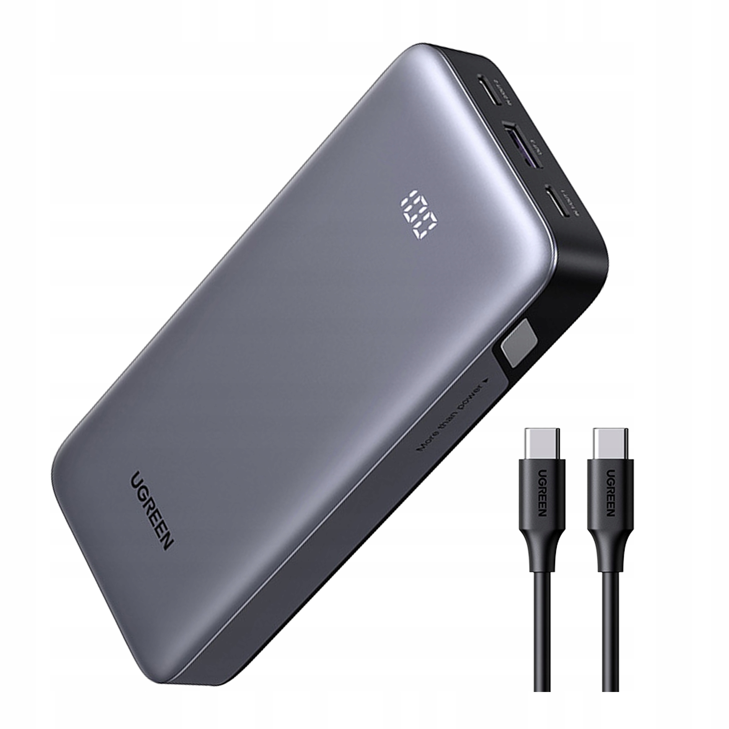 Powerbank 20000mAh Usb 2x Usb-c 30W Szybkie Ładowanie Qc Pd Fcp Ugreen