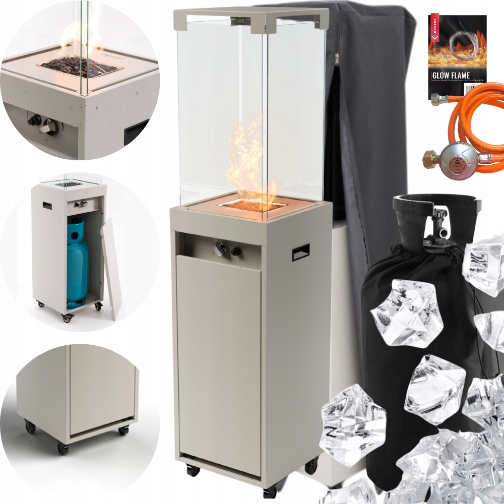 Vyhrievací dáždnik Ohrievač Planika Faro Silk Grey 8 kW s krytom Darček