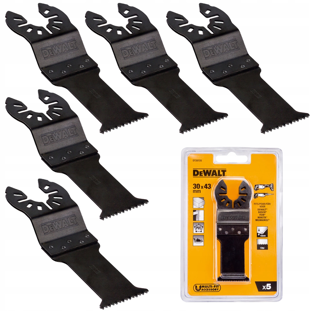 

Brzeszczoty do drewna twardego 43x30mm DeWALT 5szt