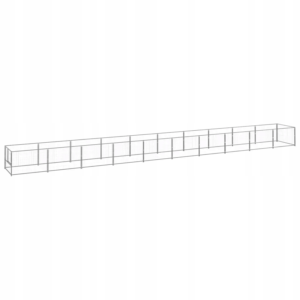 Levně Kotec pro psy 100x100x70 cm stříbrná