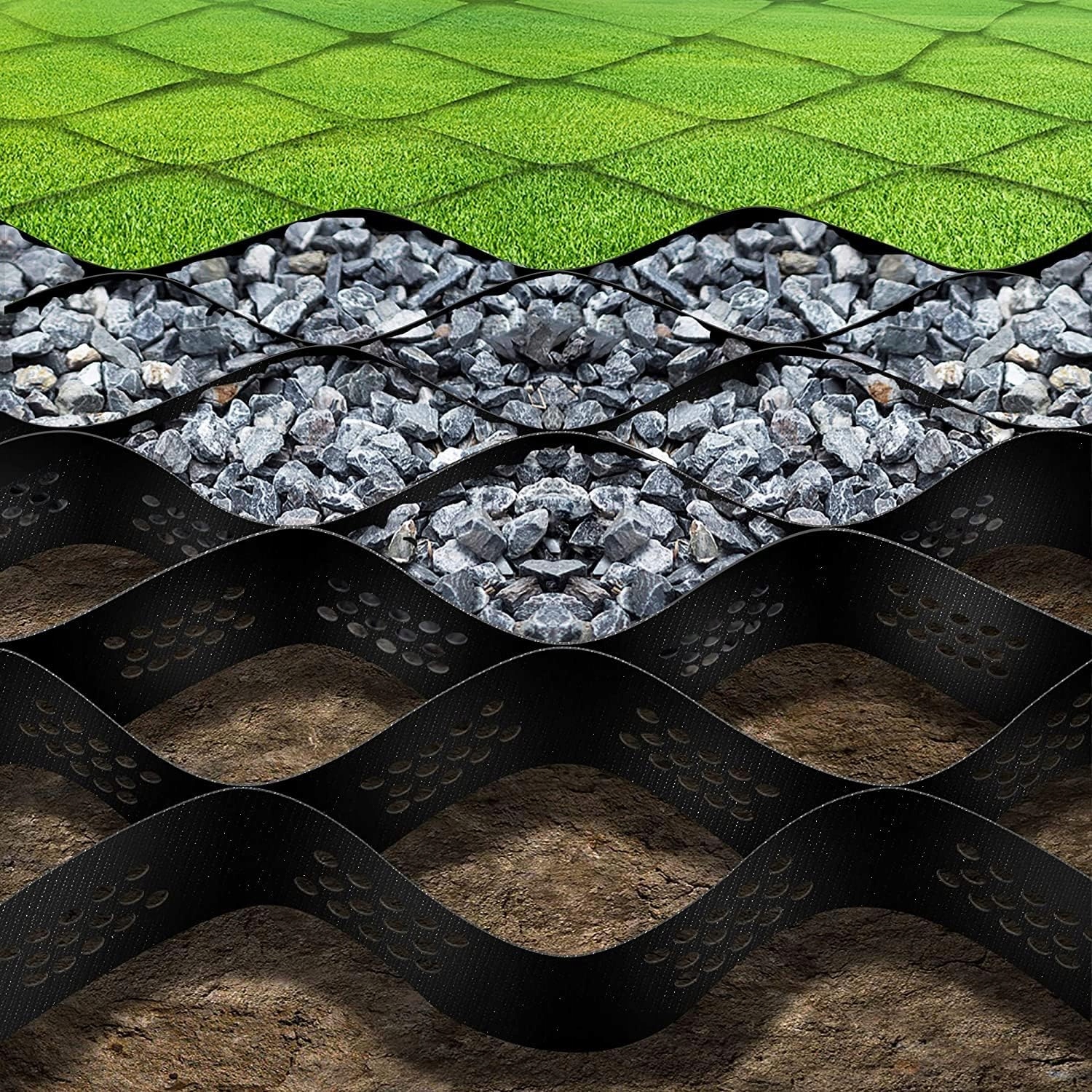 Kratka żwirowa Hdpe 30 m² mata na trawnik parking podjazd