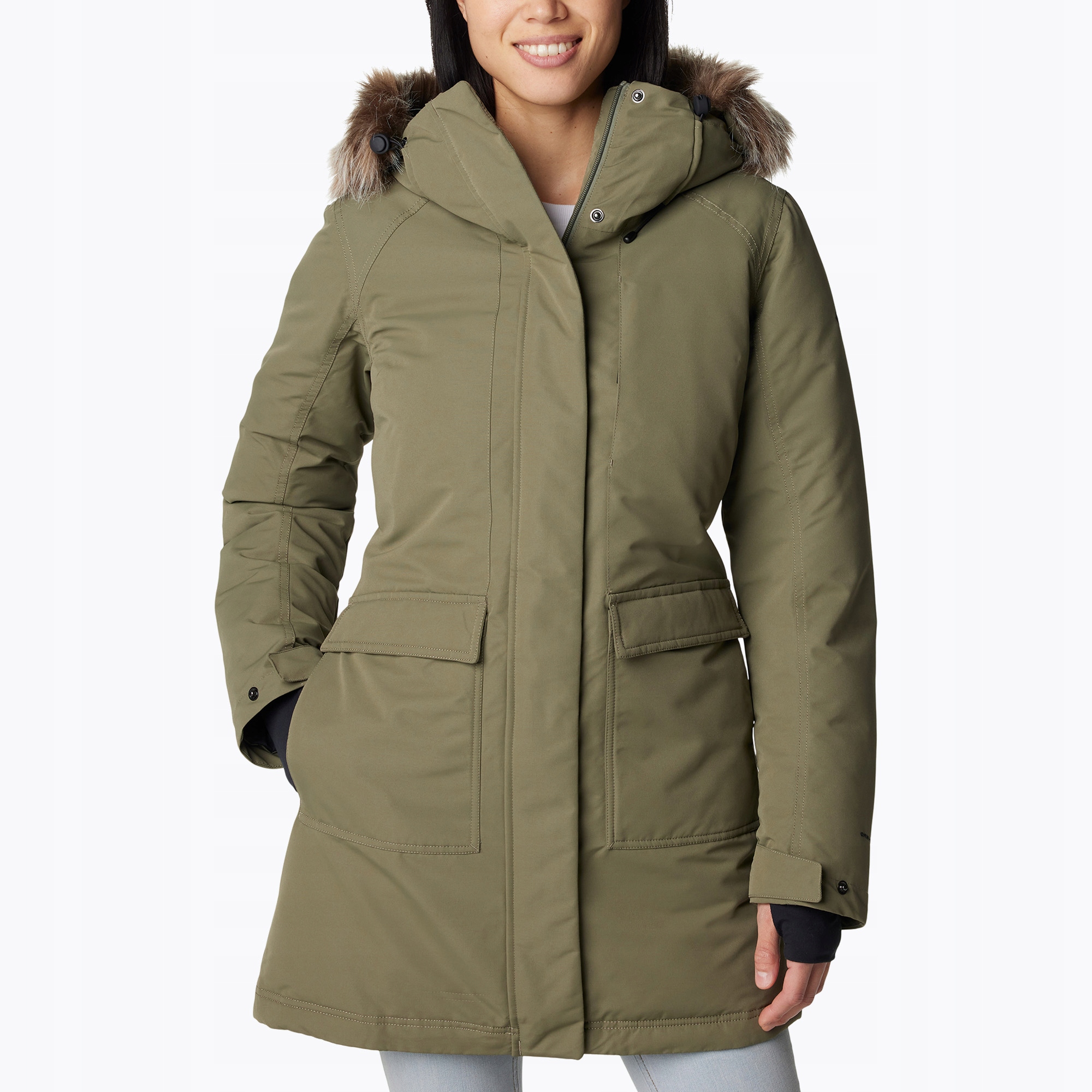 Płaszcz ocieplany damski Columbia Little Si II Ins Parka stone green S