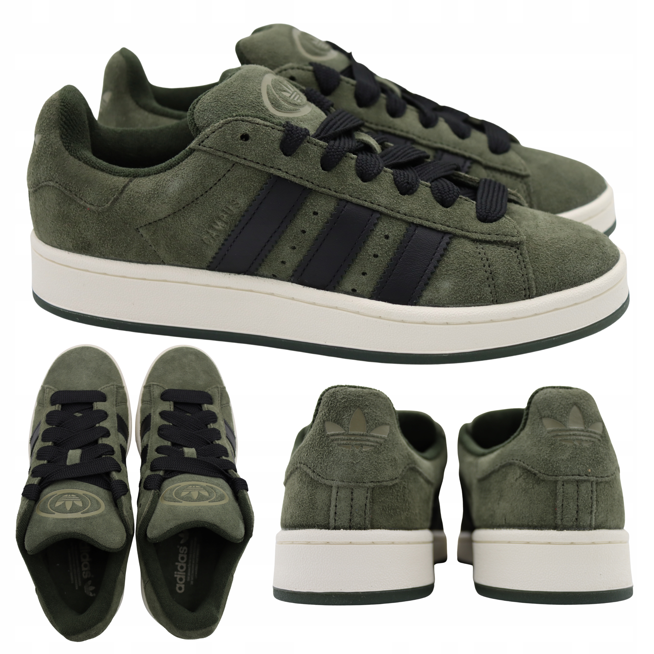 Pánské Sportovní Boty Pohodlné Zelené Tenisky Adidas Campus JH9611 vel. 42