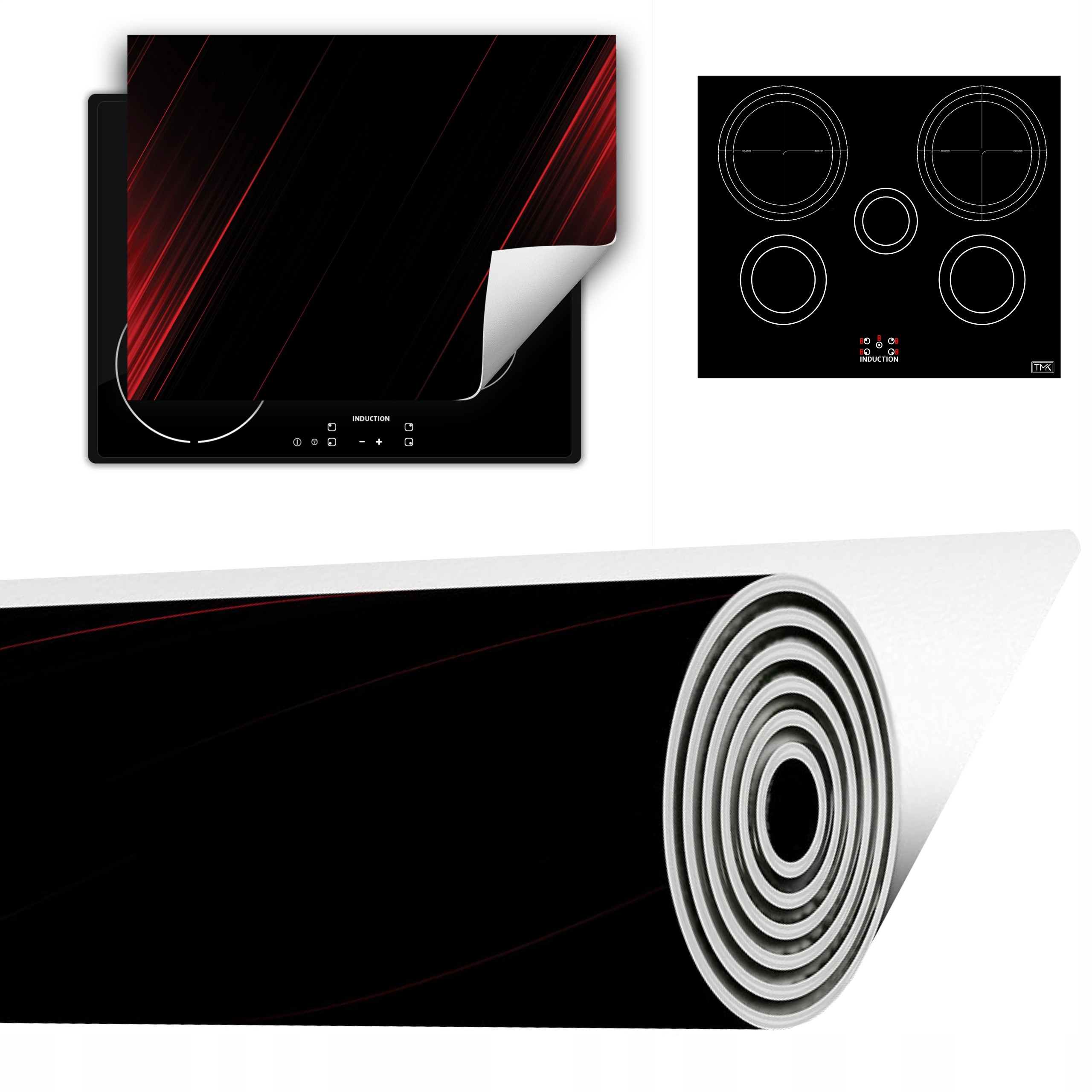 Vinylová Podložka Do Kuchyně Více Místa 70x52 tmavá červená