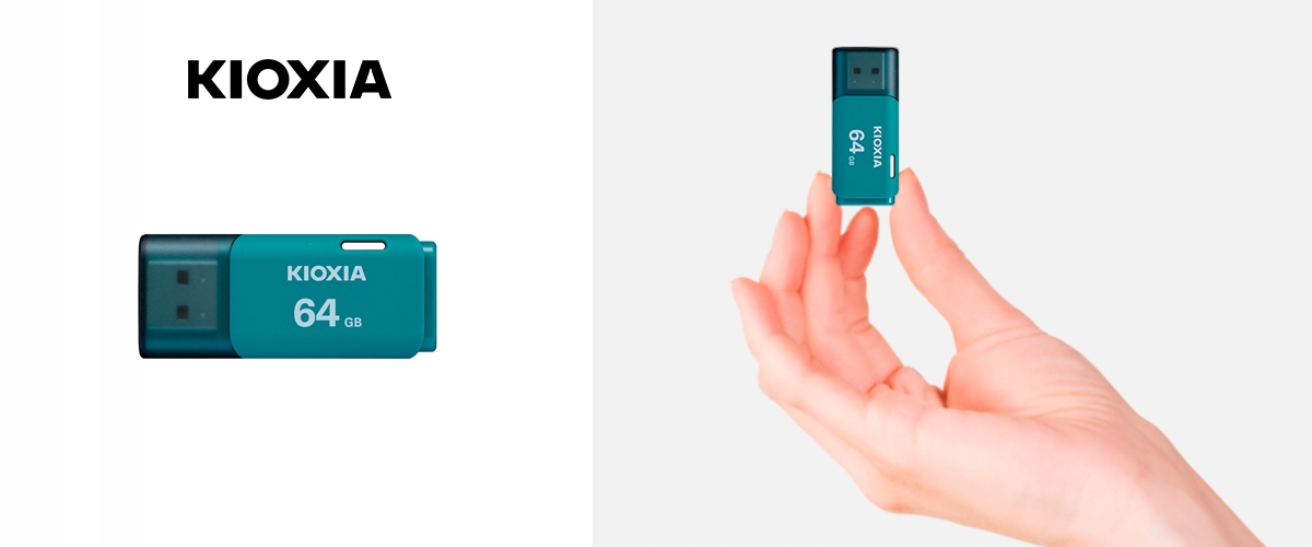 Pendrive KIOXIA 64GB USB 2.0 Hayabusa U202 AQUA Model TransMemory U202