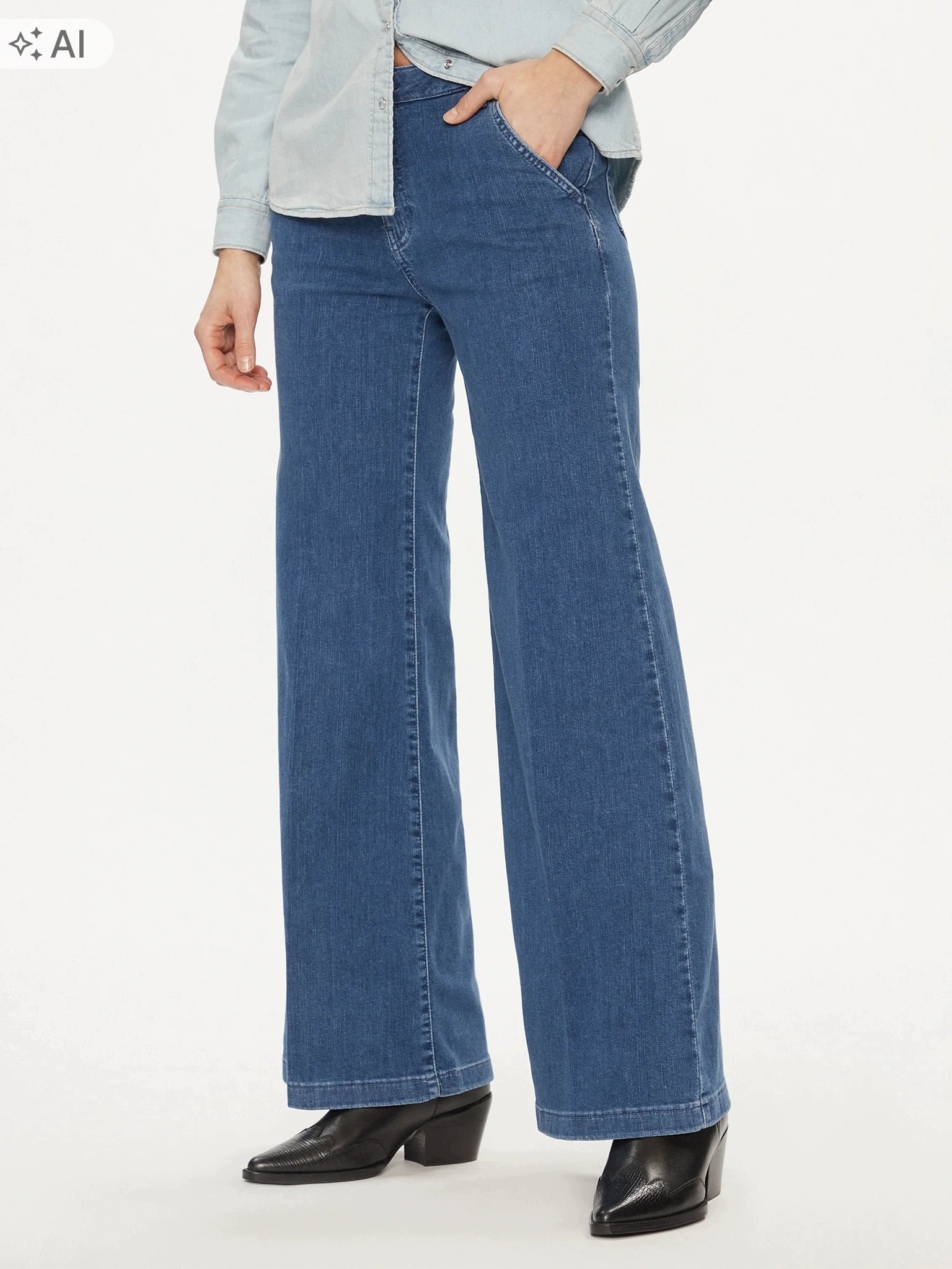 United Colors Of Benetton Dámské Džíny Wide Leg Z Bavlny 42 7DA