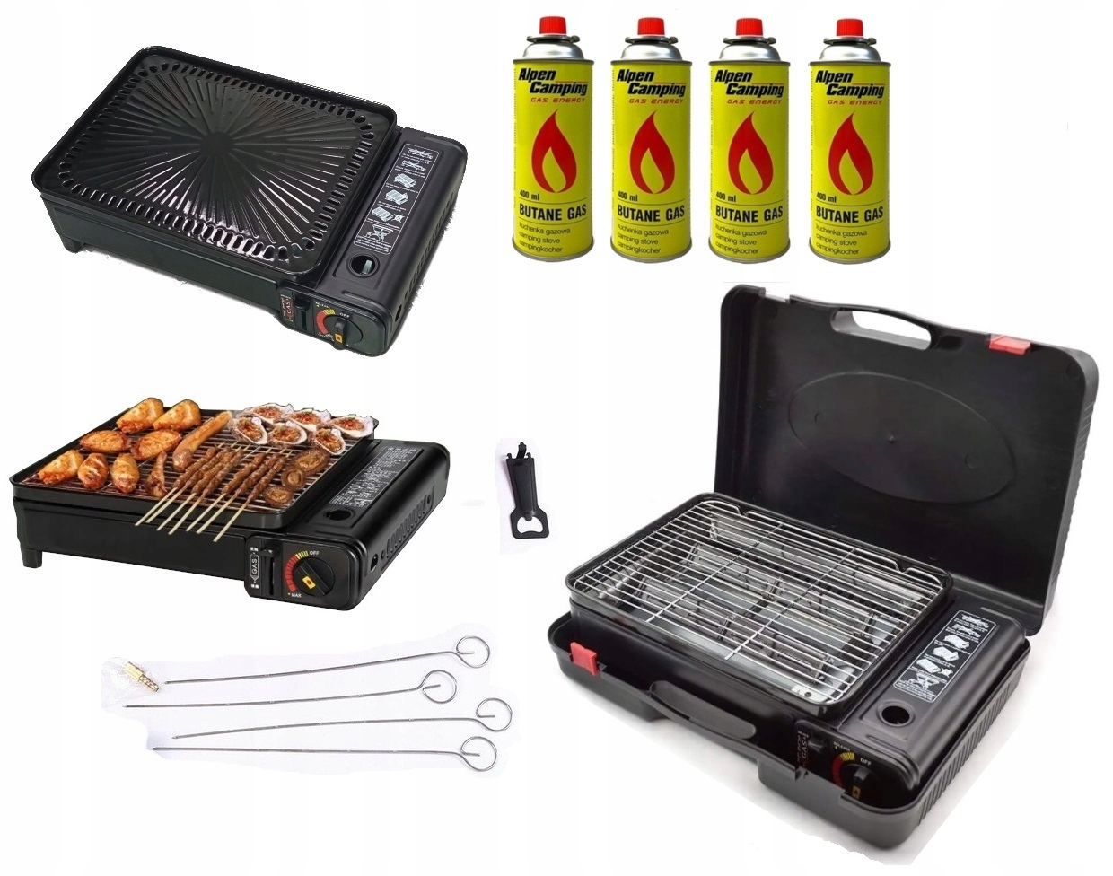 

Grill Turystyczny gazowy Kuchenka 4xGAZ walizka