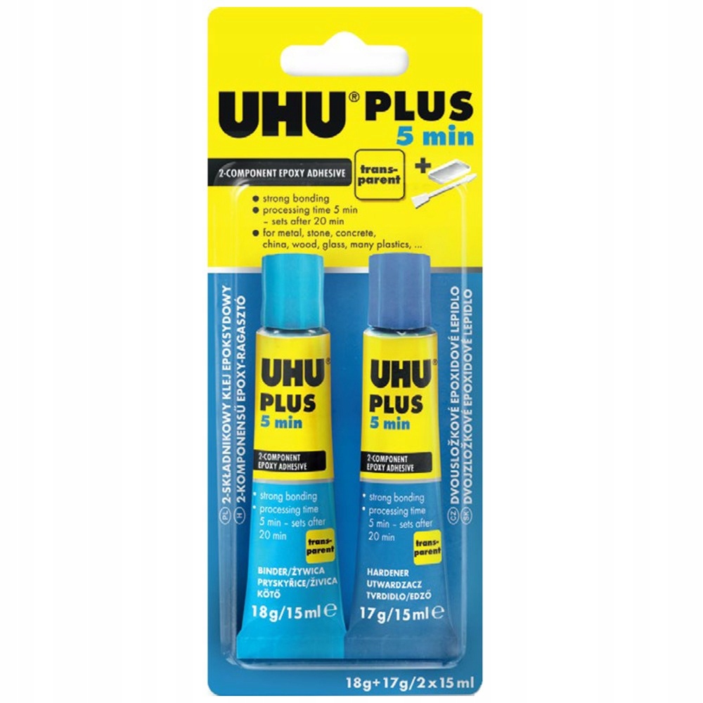 Klej Uhu żywiczno-epoksydowy Plus 2X15ml do ceramiki, porcelany, szkła