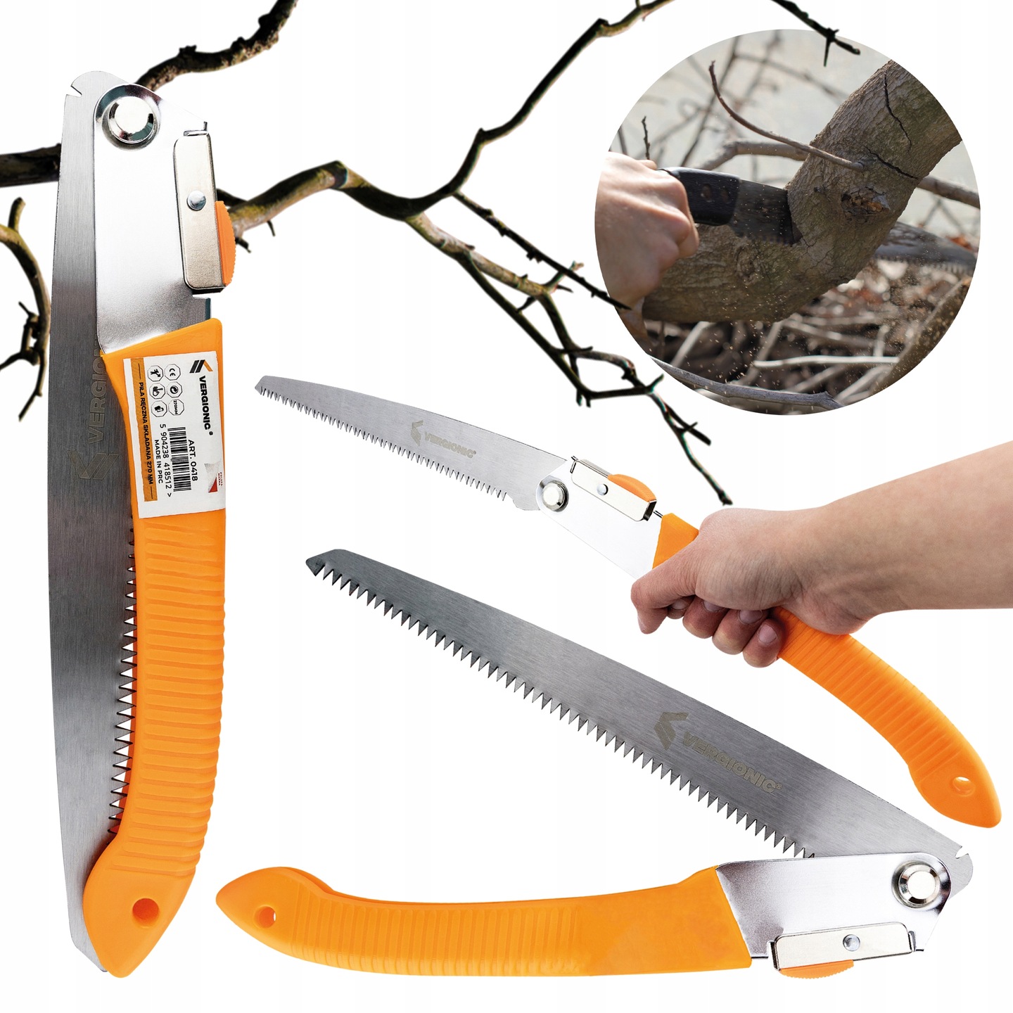 

Piła ręczna ostra do gałęzi drewna składana 27cm