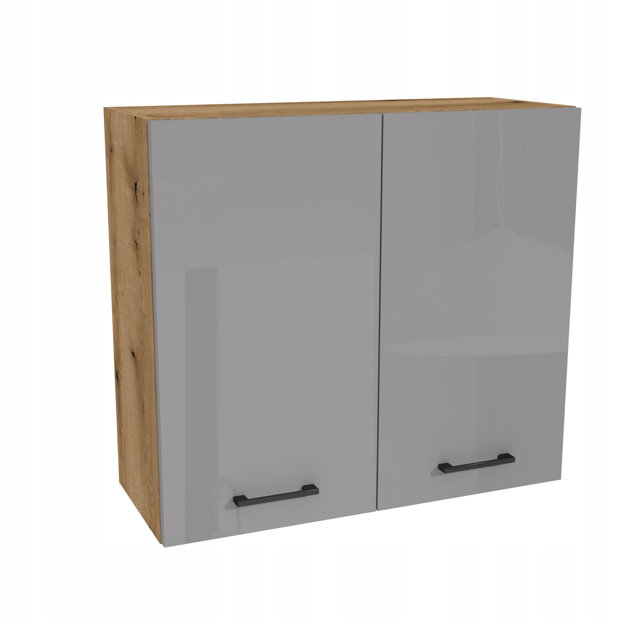 Horní kuchyňská skříňka 80/72 Capri korpus Dub Evoke přední strana Šedá Akryl Lesk