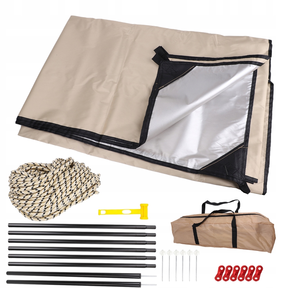 Tarp Płachta Biwakowa Wodoodporna Termiczna 3X3m