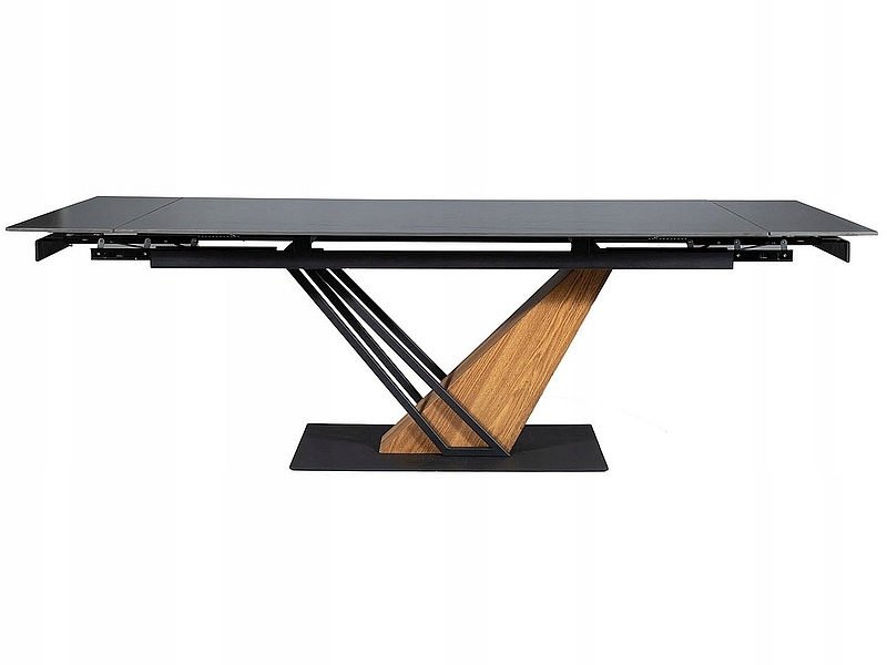 Rozkládací stůl Genesis černý/jasan 180(240)x90 cm