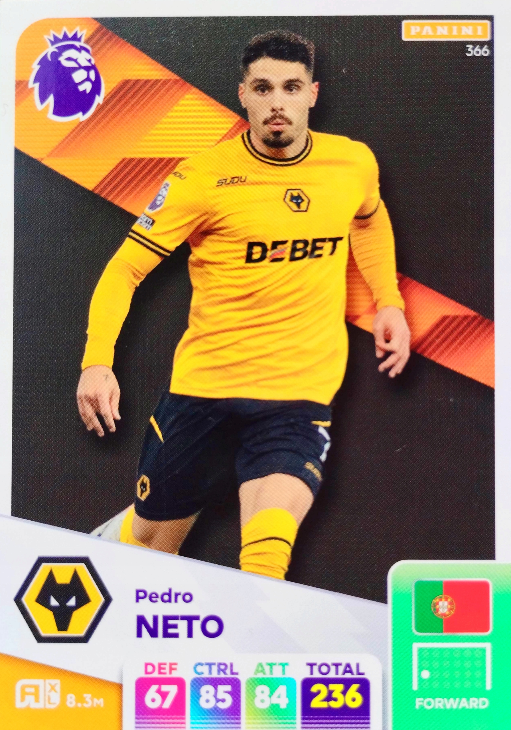 Premier League 2025 Base 366 Pedro Neto Wolverhampton