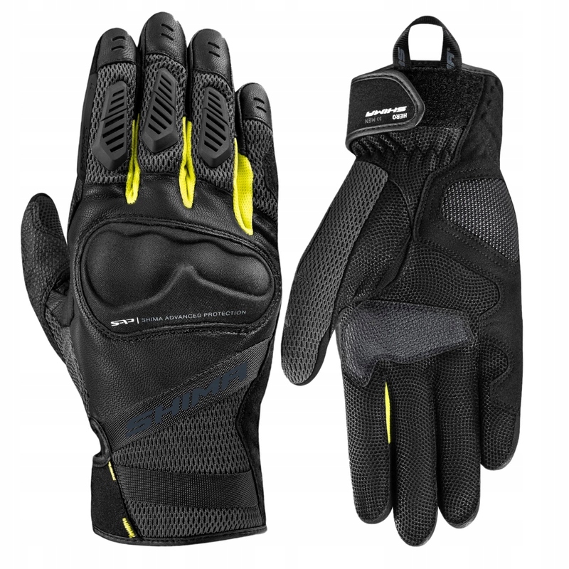 Krátke dámske rukavice Shima Hero Lady Fluo čierna žltá fluo Zadarmo