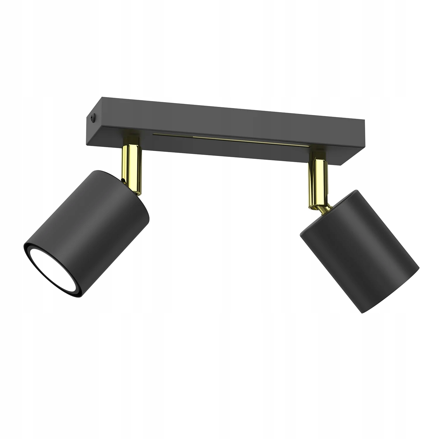 Stropní svítidlo dvojitá, tmavě šedá, zlatá, 2 reflektory 20 cm Luminex