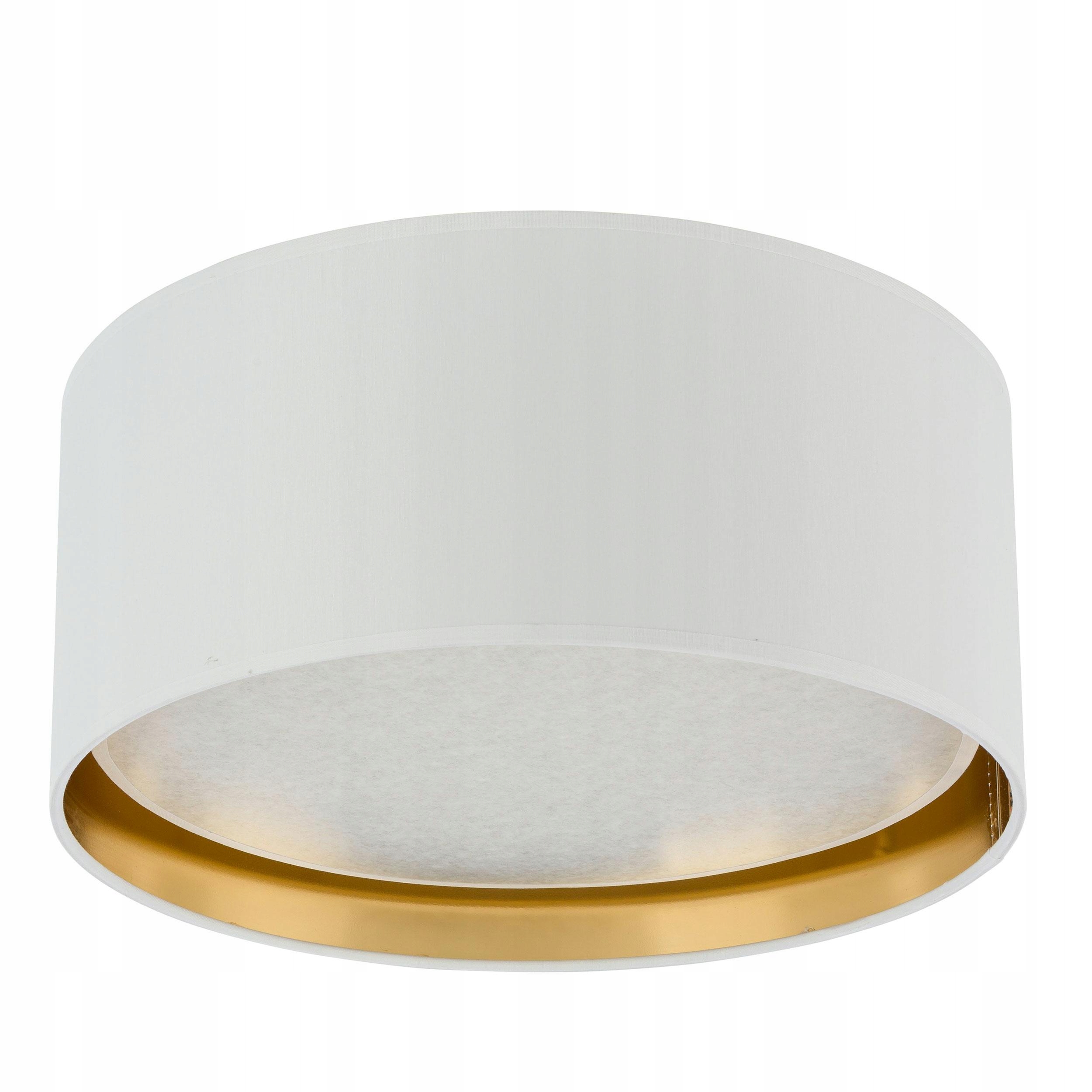 Stropné Svietidlo Bilbao Biely Zlatý Abažúr 4xE27 45cm Závesná lampa do obývacej izby