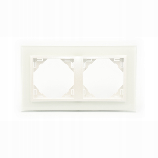 Efapel Crystal Rámeček 2-KR. Sklo Ledové 90920 Tcg