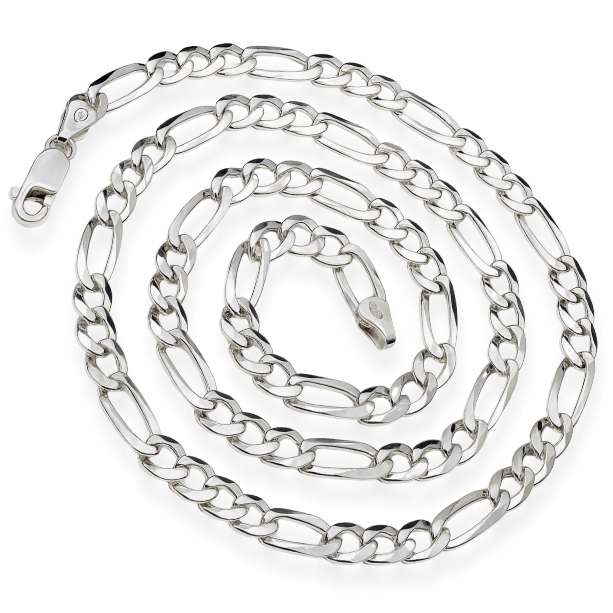 Stříbrný Řetízek Pánský 925 Široký Plný Italský Figaro Jako Dárek Gravírování