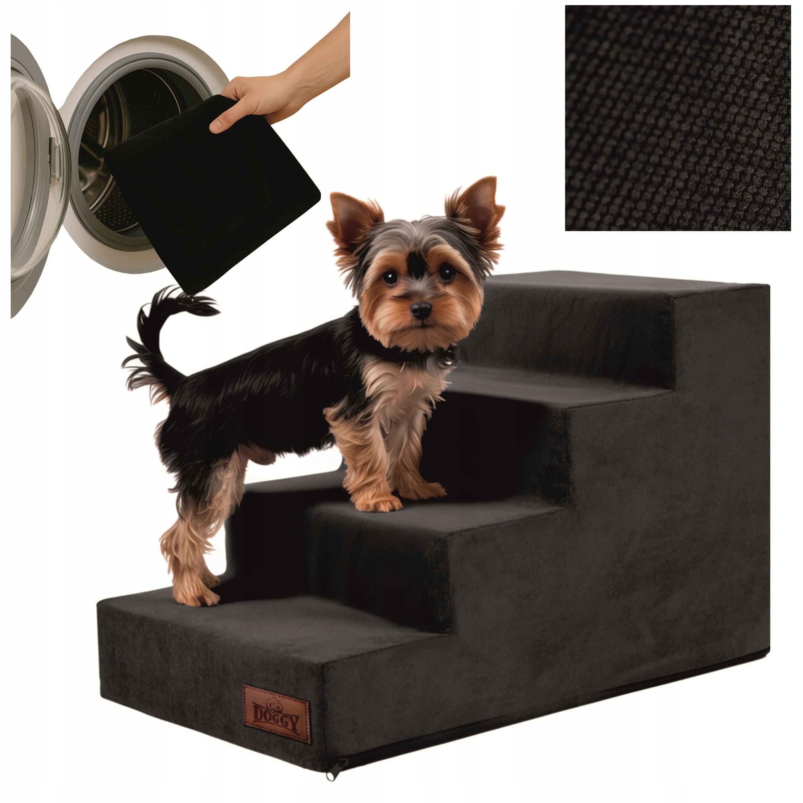 Schodki Dla Psa Schody dla psów kotów Rampa Antypoślizgowa, 4 stopnie 40 cm