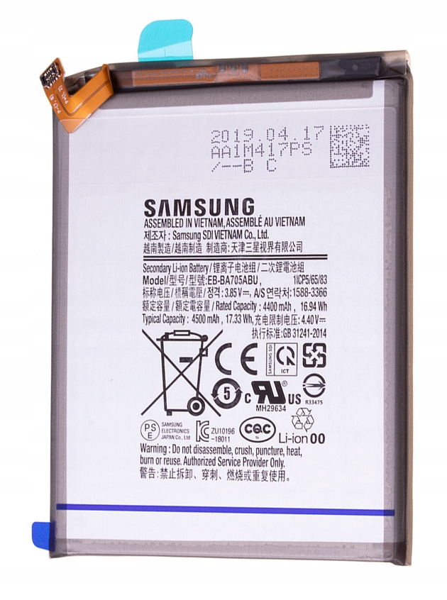 Originální baterie EB-BA705ABU pro Samsung Galaxy A70 SM-A705 Service Pack