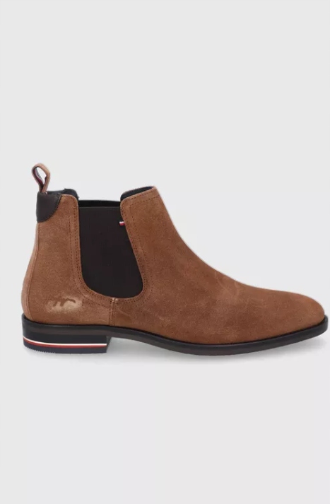 TOMMY HILFIGER-SZTYBLETY ZAMSZOWE 43 BAI