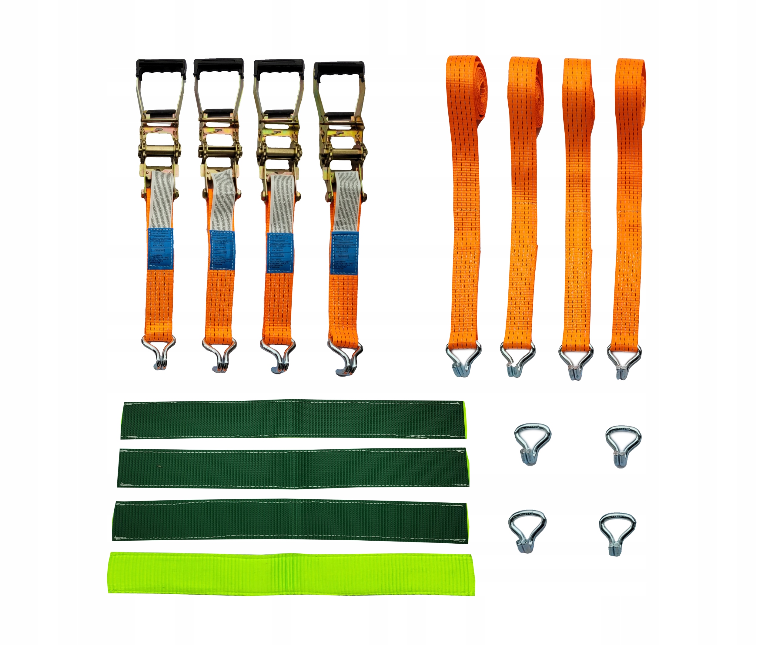 Ремни 5T прорезиненные ручки 3pkt травка