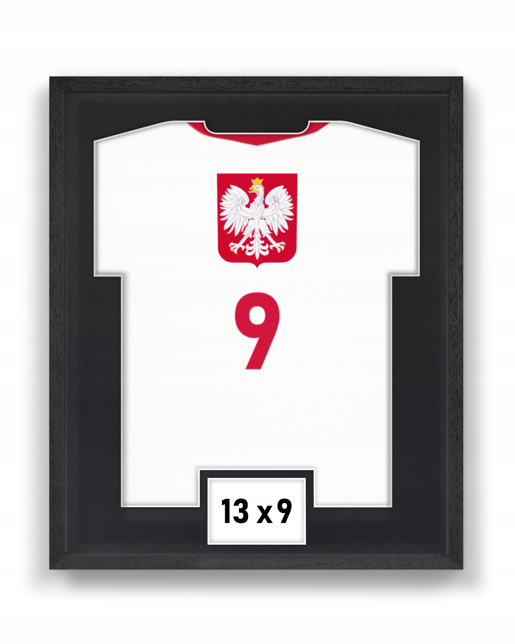 Rámeček Rám na tričko Černý Foto Dřevěný Rám 53x63 cm Sportovní