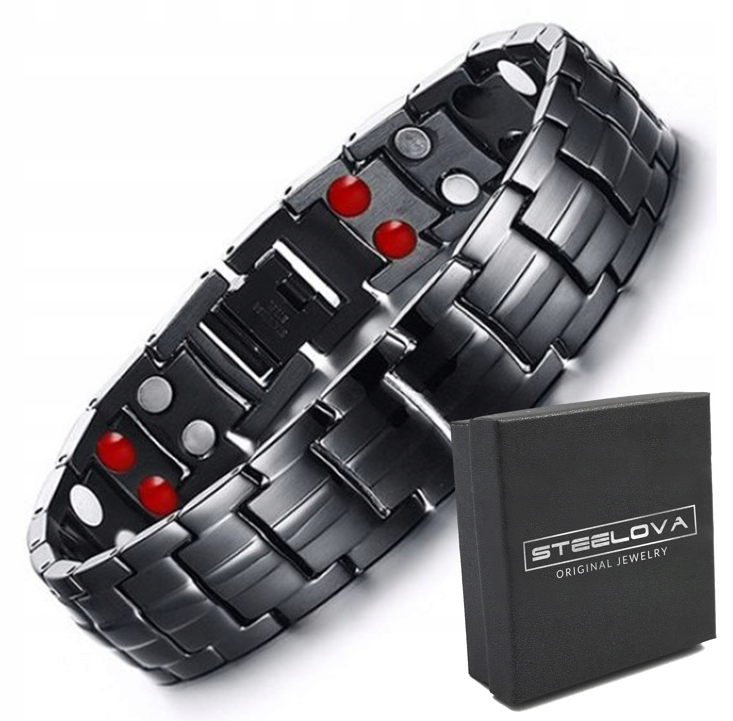 Černý Zdravotní Magnetický Náramek